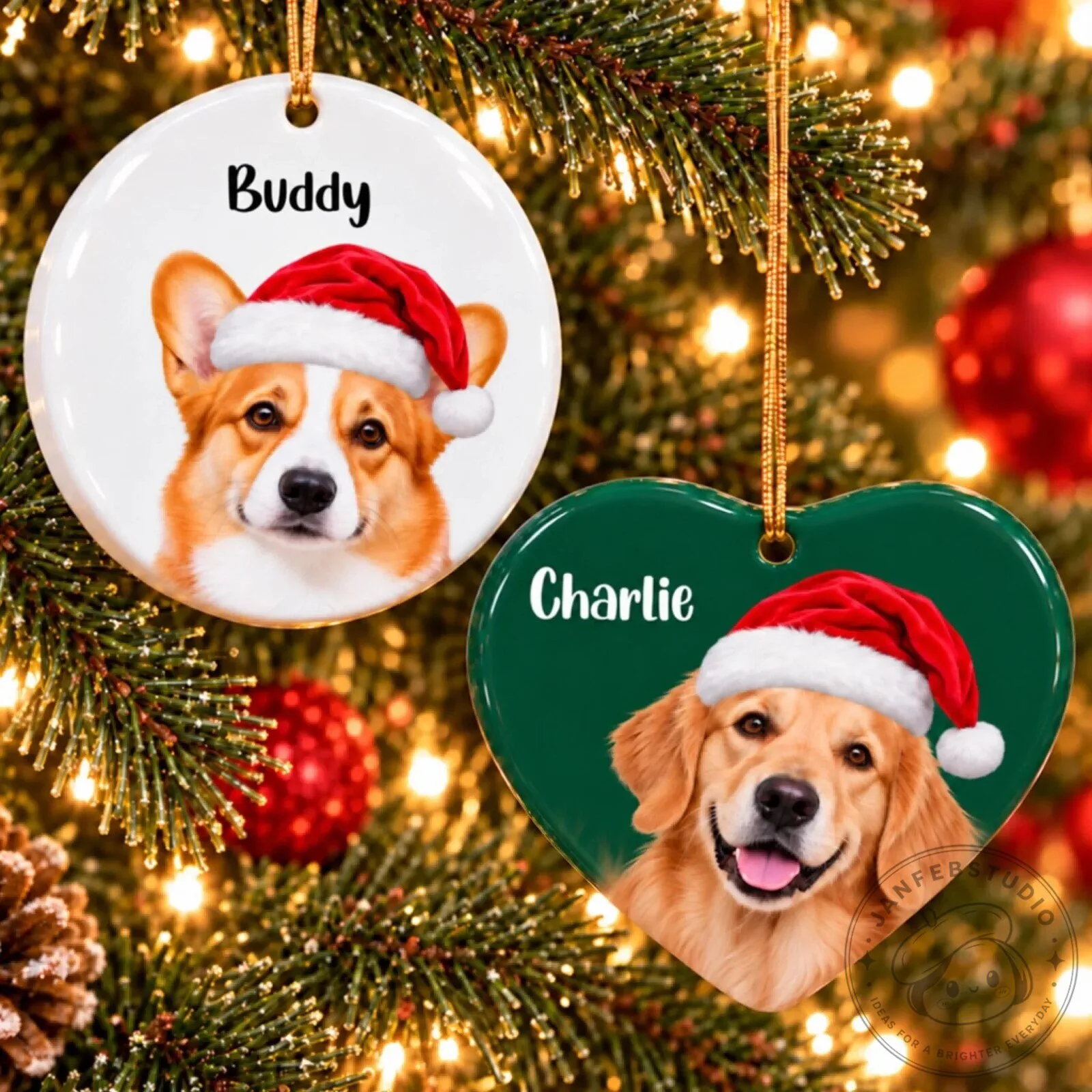 Personalized Pembroke Welsh Corgi Dog Christmas Holiday Ornament 10 Personalized Pembroke Welsh Corgi Dog Christmas Holiday Ornament