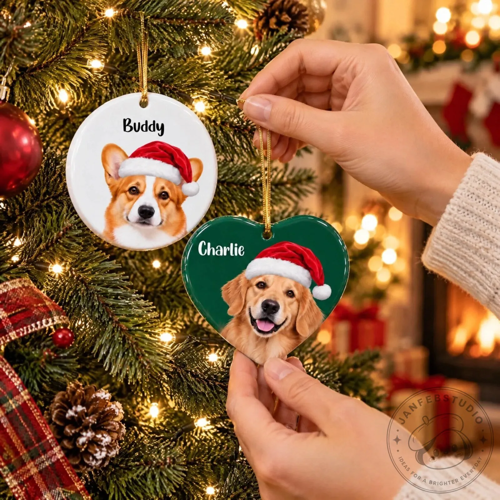 Personalized Pembroke Welsh Corgi Dog Christmas Holiday Ornament 11 Personalized Pembroke Welsh Corgi Dog Christmas Holiday Ornament