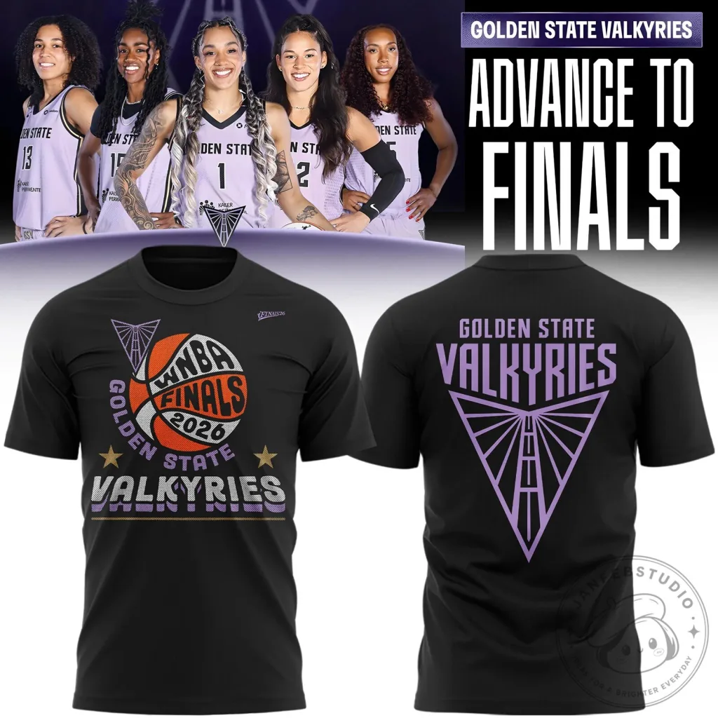 Black Basketball Fan T-Shirt for 2026 Finals - Golden State Valkyries