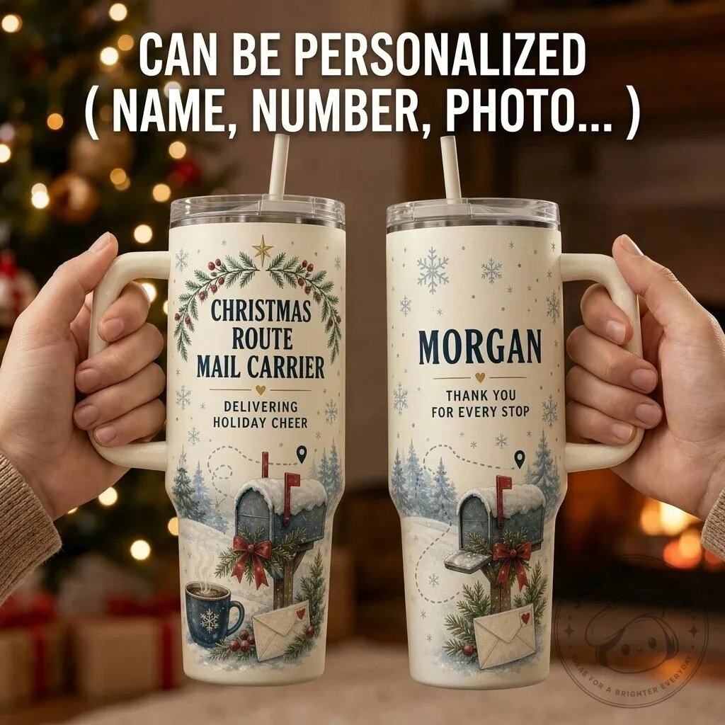 Christmas Route Mail Carrier Delivering Holiday Cheer Tumbler
