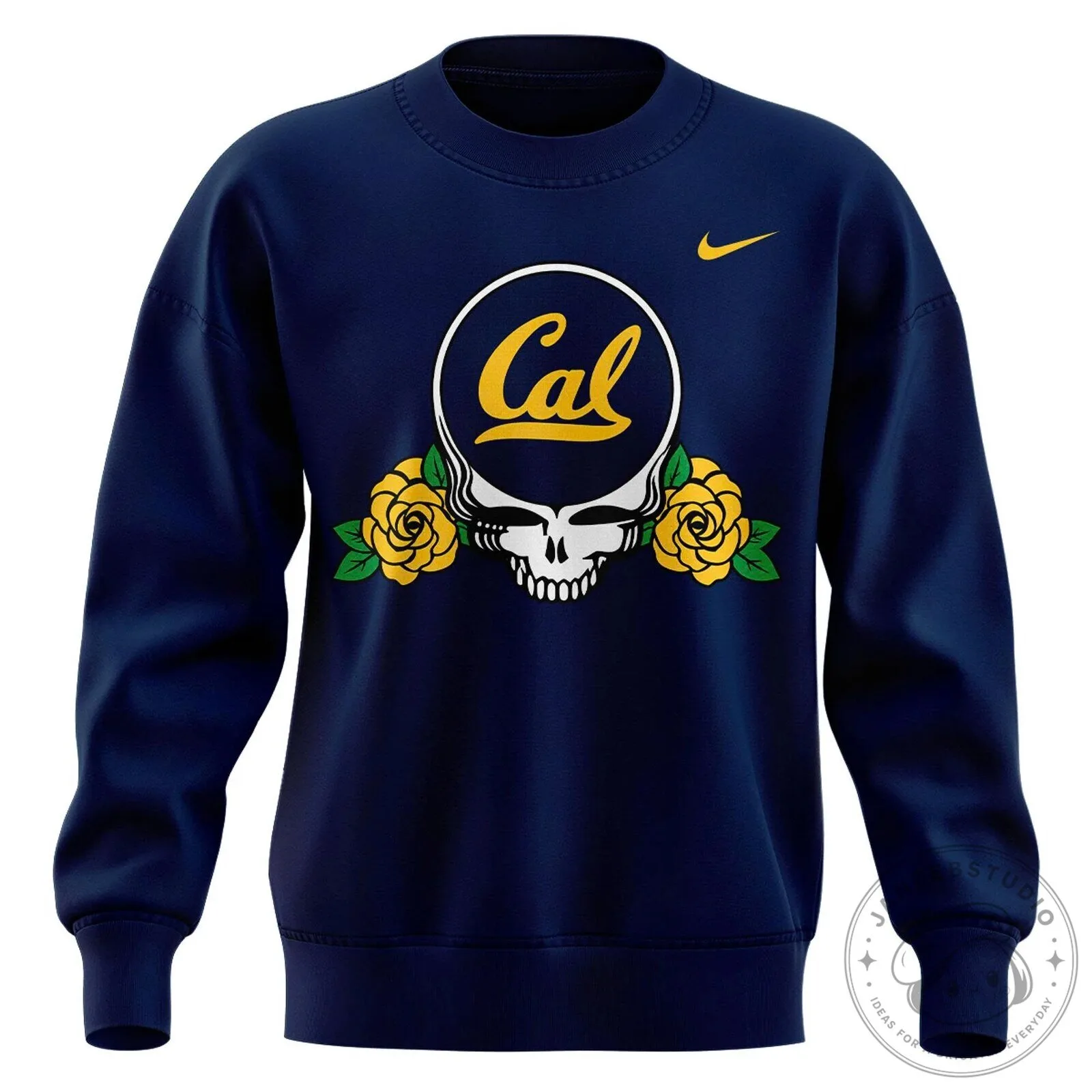 Cal Football Grateful Dead Bears Navy Crewneck Sweatshirt 6 Cal Football Grateful Dead Bears Navy Crewneck Sweatshirt