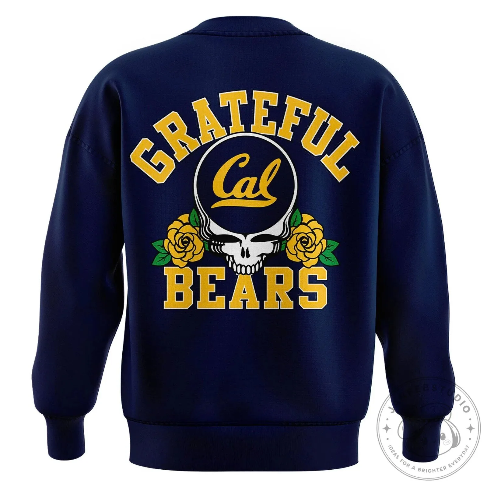 Cal Football Grateful Dead Bears Navy Crewneck Sweatshirt 7 Cal Football Grateful Dead Bears Navy Crewneck Sweatshirt