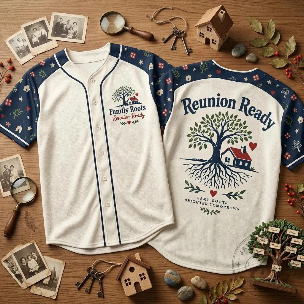 Family Roots Reunion Ready Baseball Jersey for Family Gatherings and Events