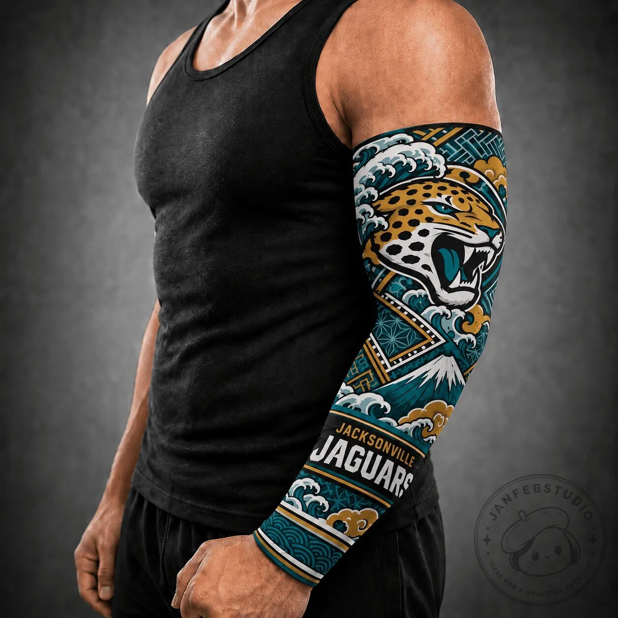 Jacksonville Jaguars Japanese Waves Arm Sleeve for Football Fans