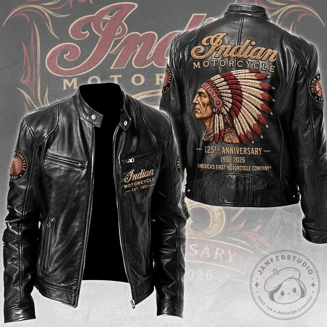 125th Anniversary Leather Jacket from America's First Motorcycle Company - Indian Motorcycle