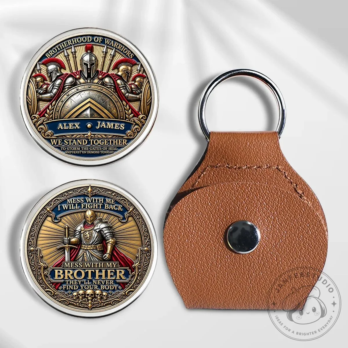 Brotherhood of Warriors Personalized Spartan Coin - Custom Engraved Military Gift 13 Brotherhood of Warriors Personalized Spartan Coin - Custom Engraved Military Gift