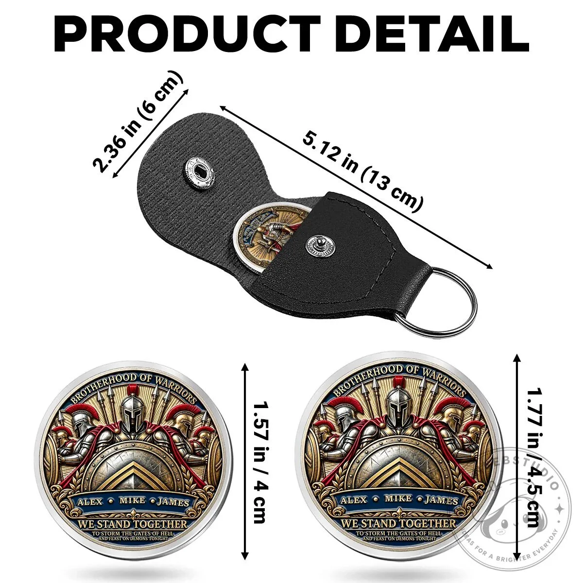 Brotherhood of Warriors Personalized Spartan Coin - Custom Engraved Military Gift 19 Brotherhood of Warriors Personalized Spartan Coin - Custom Engraved Military Gift