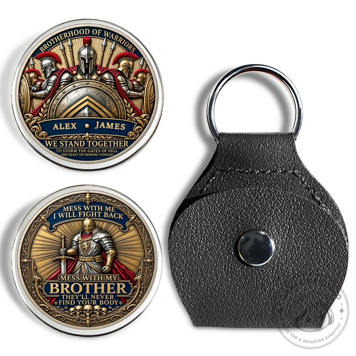 Brotherhood of Warriors Personalized Spartan Coin - Custom Engraved Military Gift 21 Brotherhood of Warriors Personalized Spartan Coin - Custom Engraved Military Gift