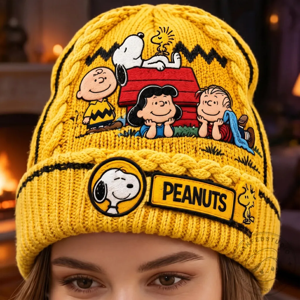 Peanuts Snoopy Charlie Brown Lucy Linus Knitted Winter Beanie Hat Peanuts Snoopy Charlie Brown Lucy Linus Knitted Winter Beanie Hat