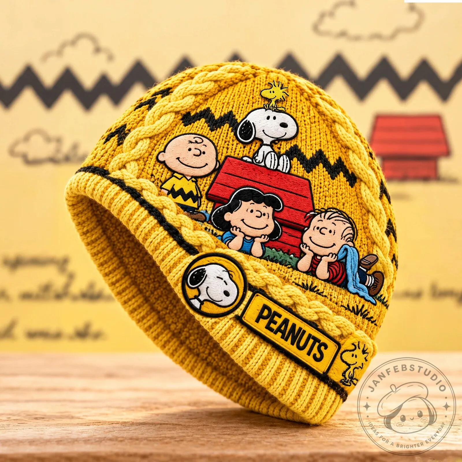 Peanuts Snoopy Charlie Brown Lucy Linus Knitted Winter Beanie Hat 8 Peanuts Snoopy Charlie Brown Lucy Linus Knitted Winter Beanie Hat