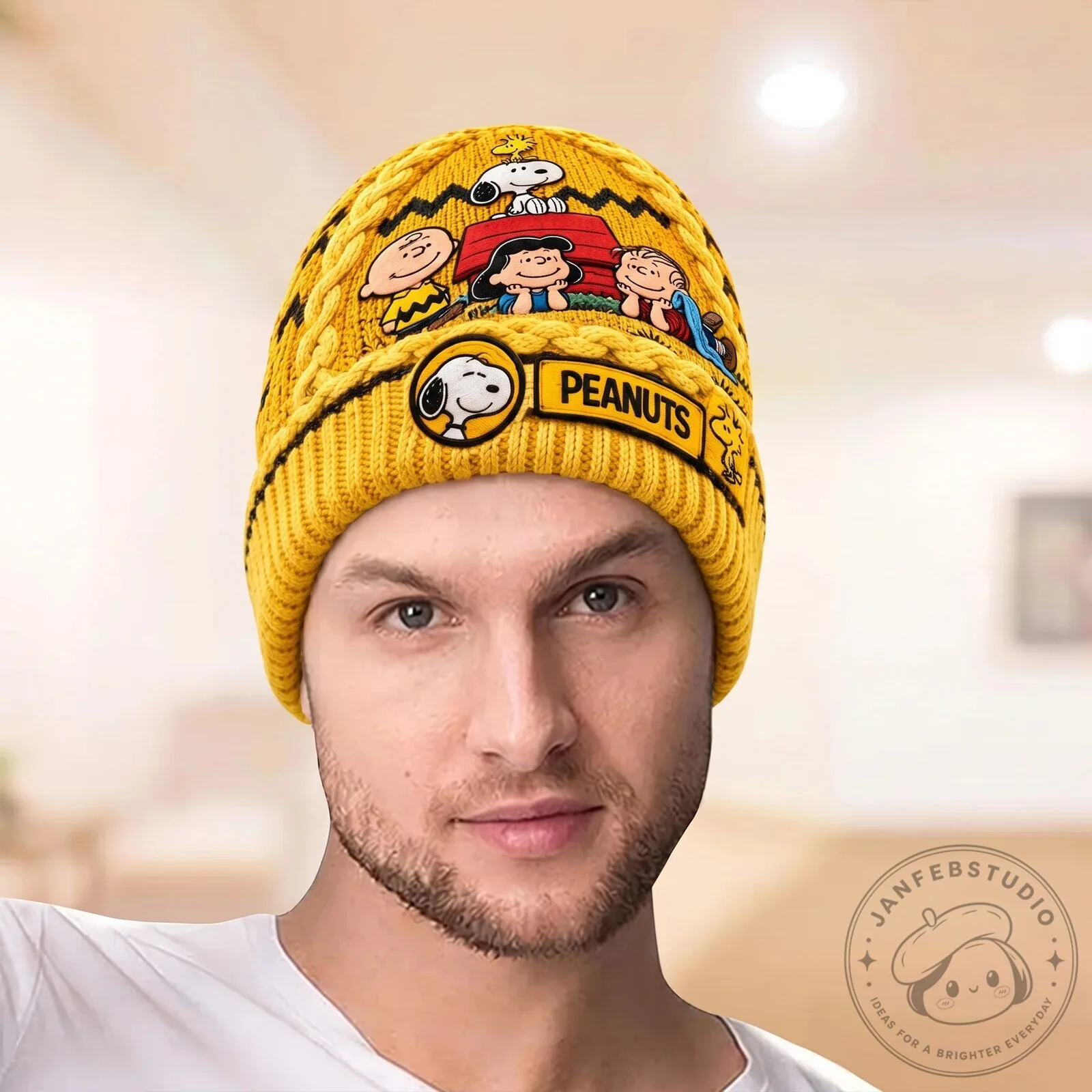 Peanuts Snoopy Charlie Brown Lucy Linus Knitted Winter Beanie Hat 11 Peanuts Snoopy Charlie Brown Lucy Linus Knitted Winter Beanie Hat