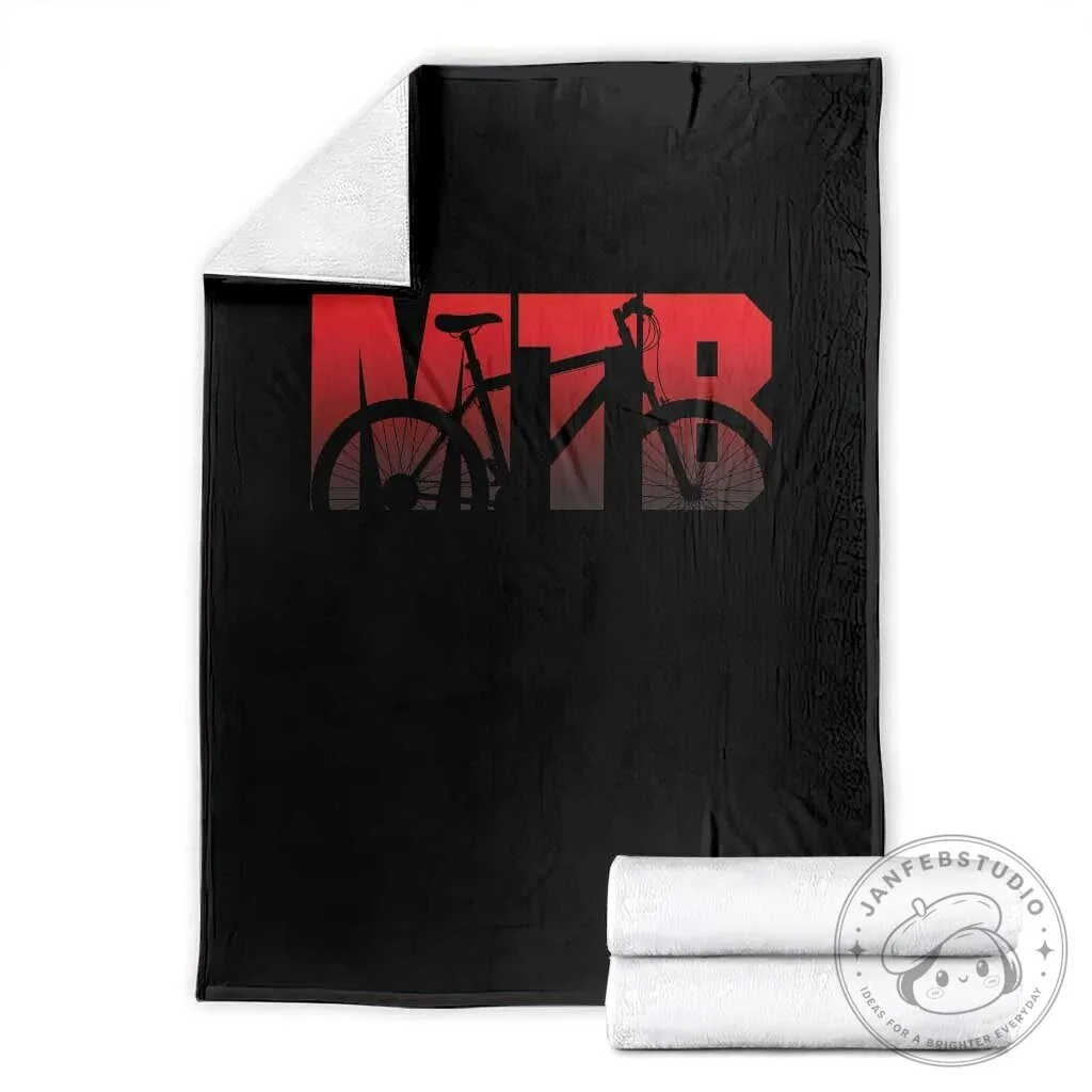 Mountain Biking Lover Fleece Blanket Outdoor Bicycle Adventure Life Gift