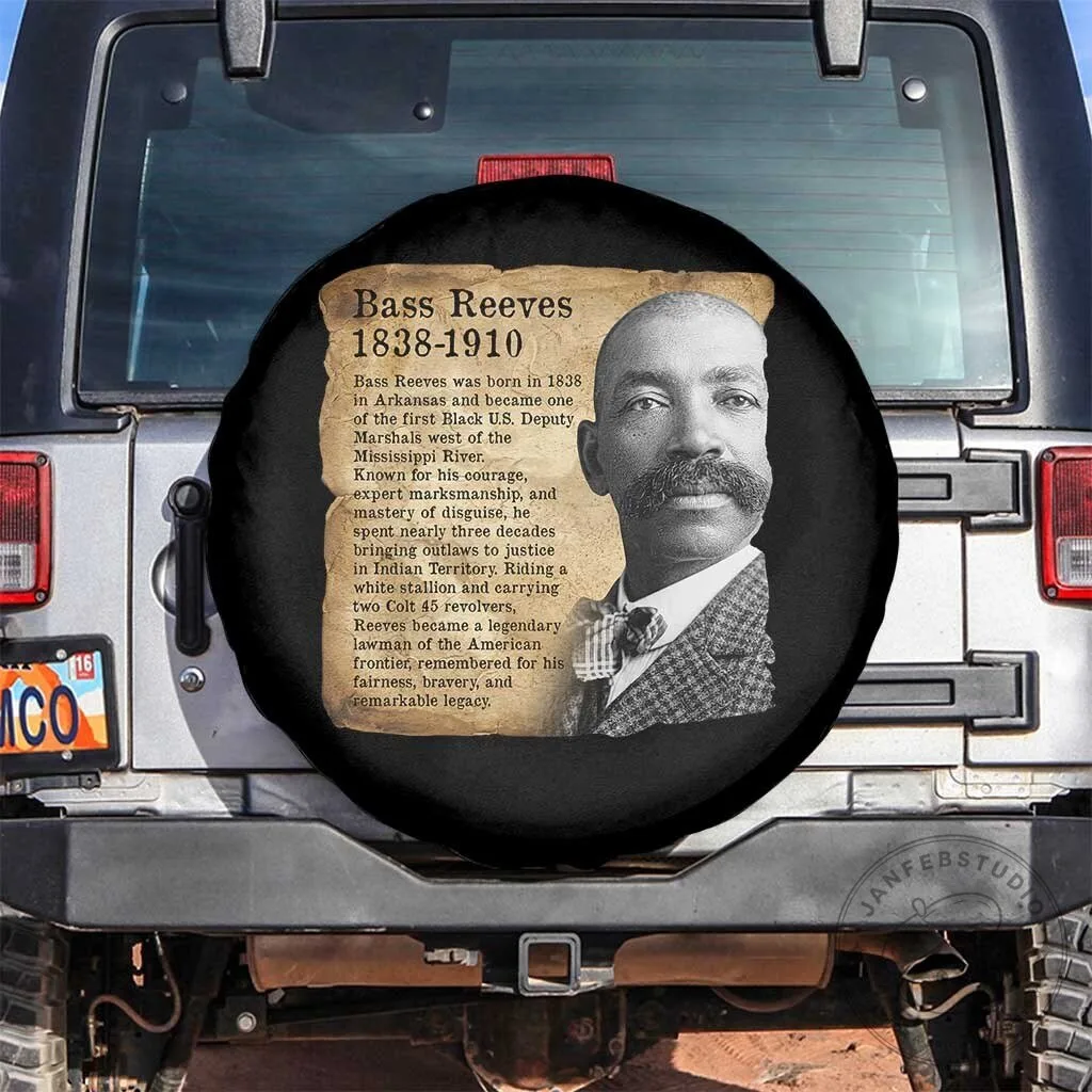 Bass Reeves Wild West Deputy Marshal History Vintage Newspaper Car Tire Cover